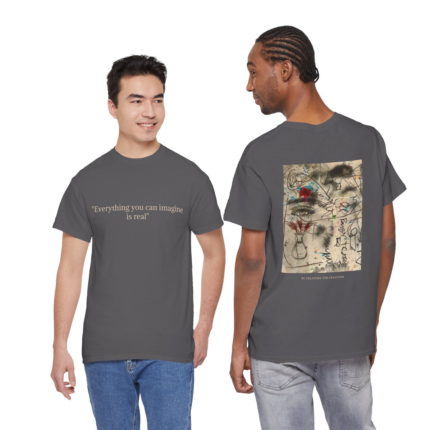 Graphic Tee — Surreal Abstract Art "Everything You Can Imagine Is Real"