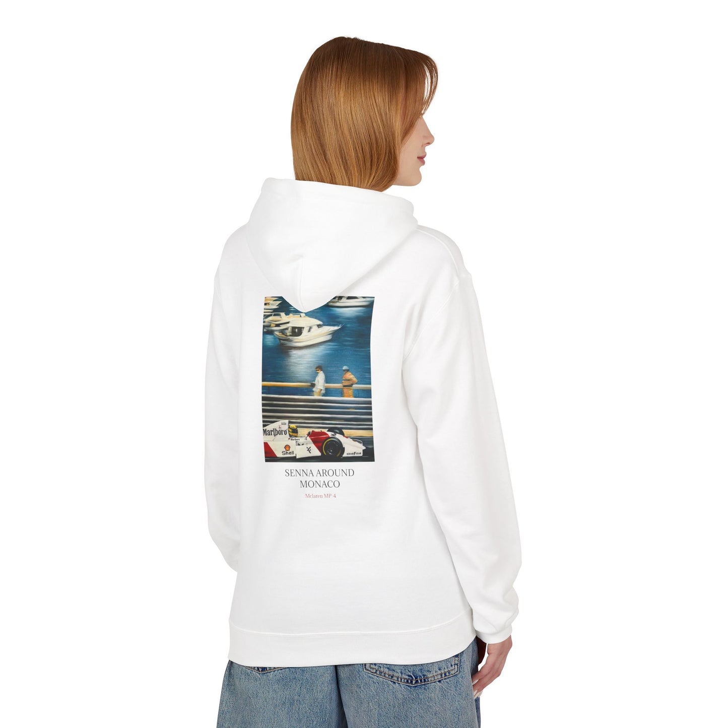 Monaco Racing Photo Hoodie — Senna Tribute Graphic Hoodie