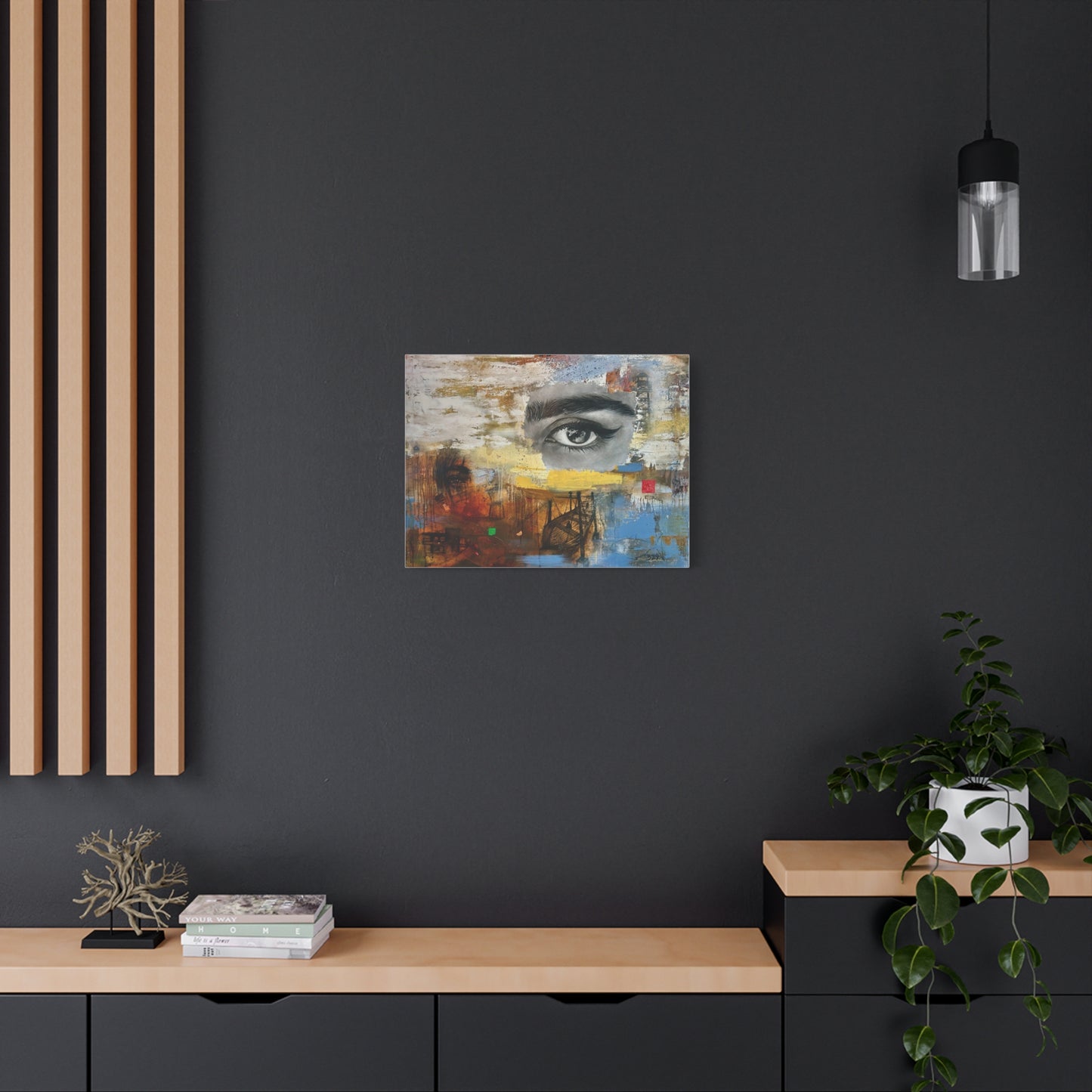 Abstract Mixed-Media Eye Canvas Print