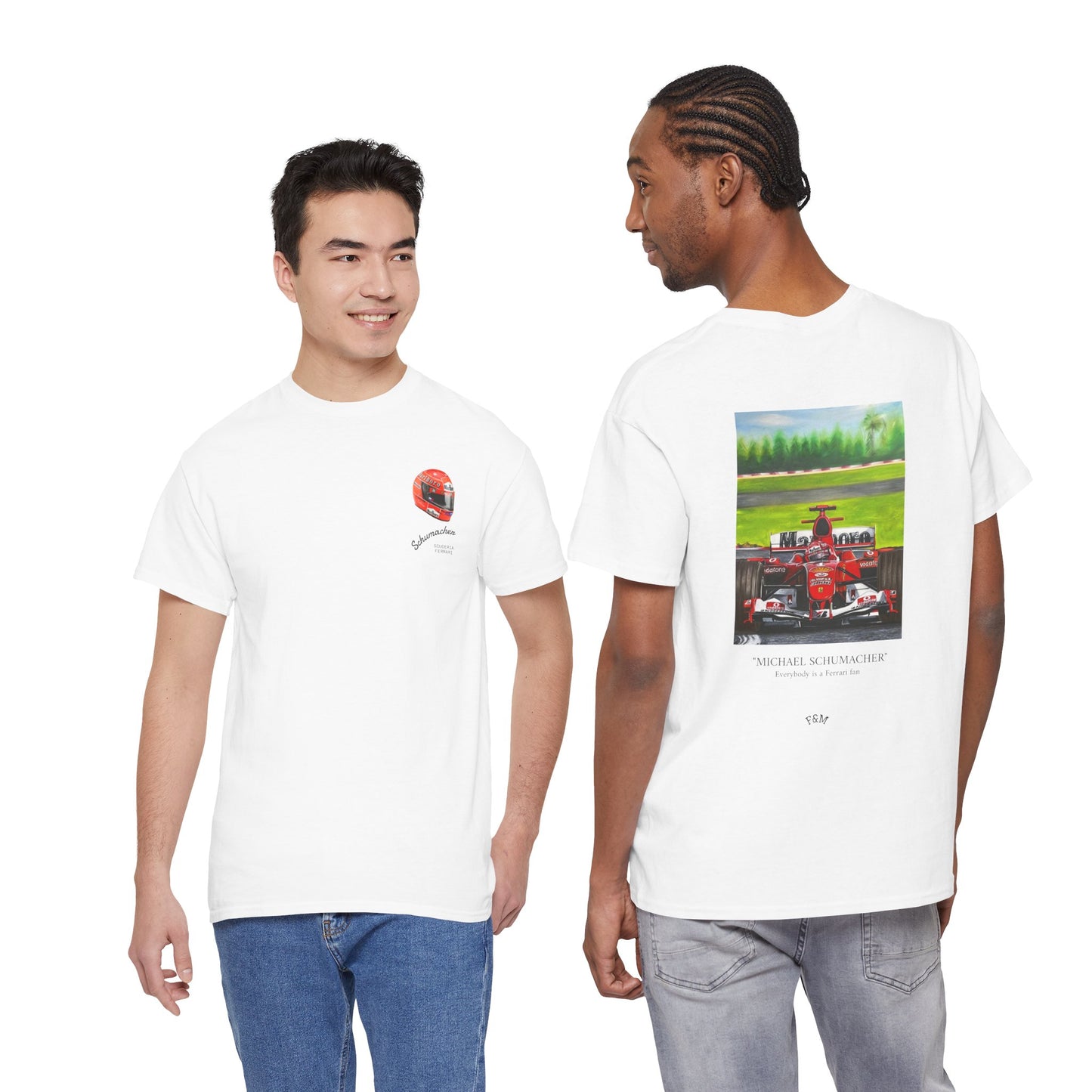 Racing Helmet Tee — Vintage Formula 1 Car Graphic T-Shirt