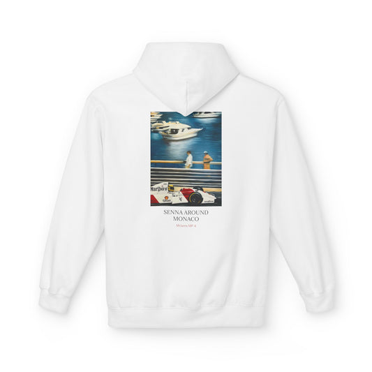 Monaco Racing Photo Hoodie — Senna Tribute Graphic Hoodie